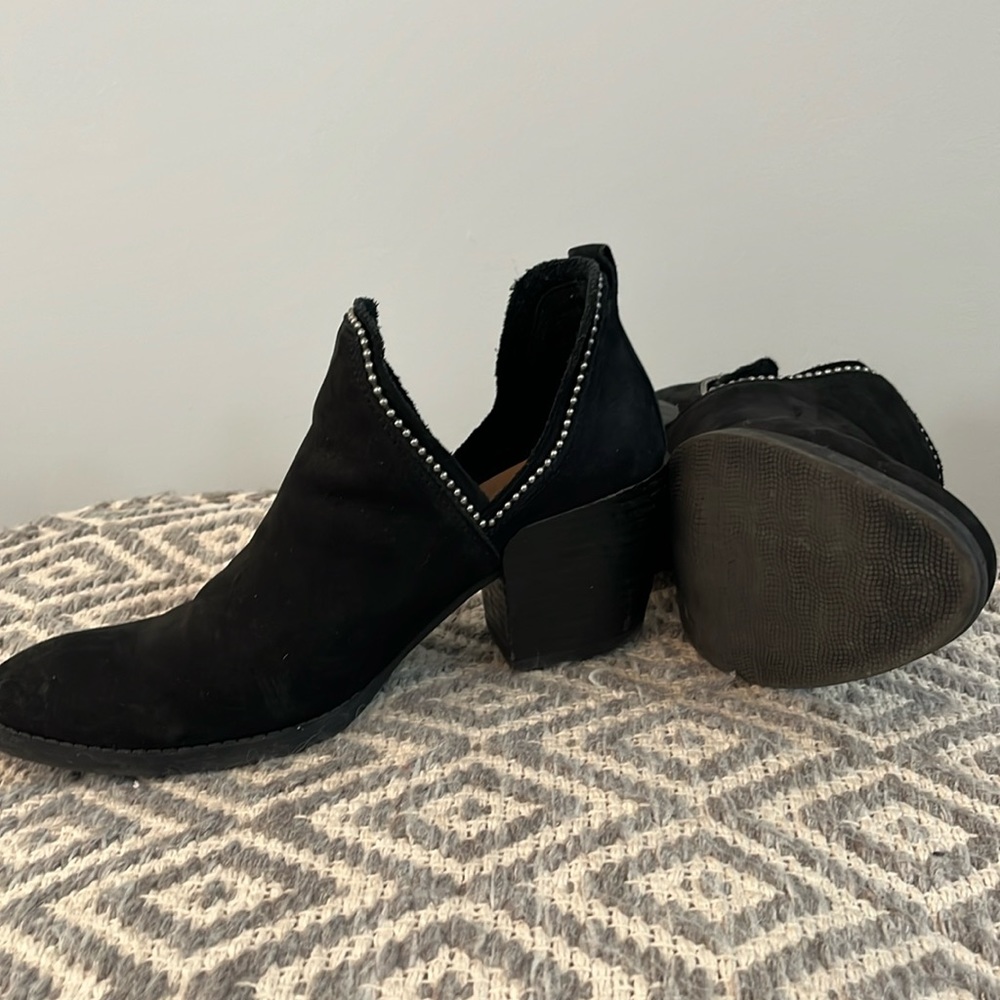 Black Ankle Boots with Cutouts